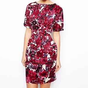 ASOS Mini Wiggle Dress in Floral Print